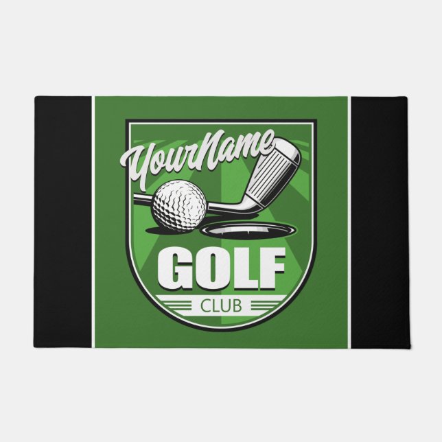 Golf Club NAME Pro Golfer Player Personalised  Doormat (Front)
