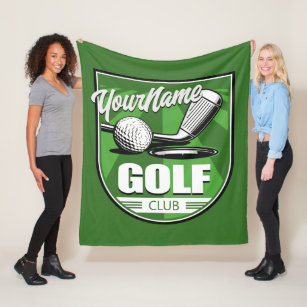 Golf Club NAME Pro Golfer Player Personalised  Fleece Blanket