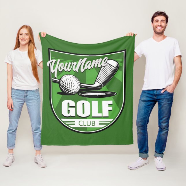 Golf Club NAME Pro Golfer Player Personalised  Fleece Blanket (In Situ)