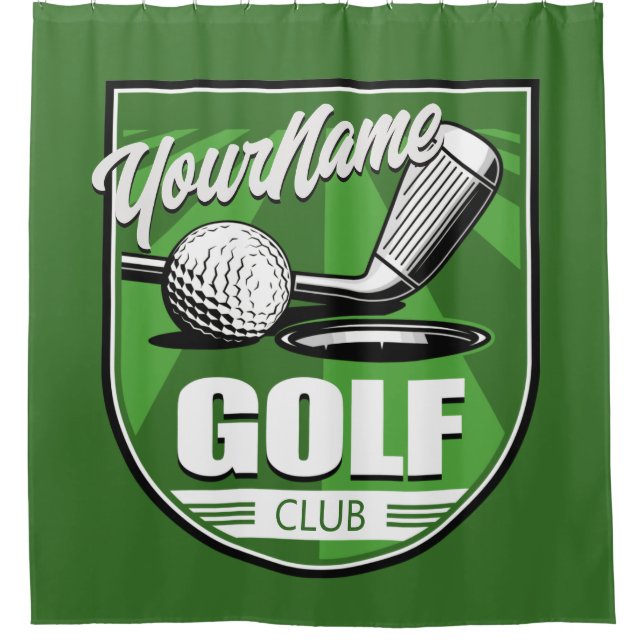Golf Club NAME Pro Golfer Player Personalised  Shower Curtain (Front)
