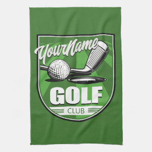 Golf Club NAME Pro Golfer Player Personalised  Tea Towel