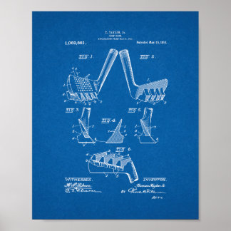 Golf Club Patent - Blueprint Poster