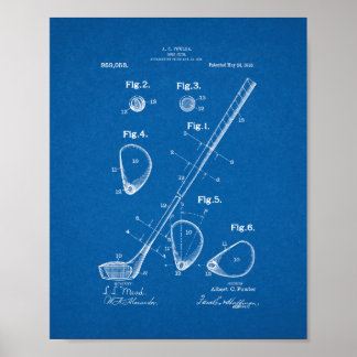 Golf-club Patent - Blueprint Poster
