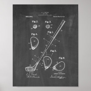 Golf-club Patent - Chalkboard Poster