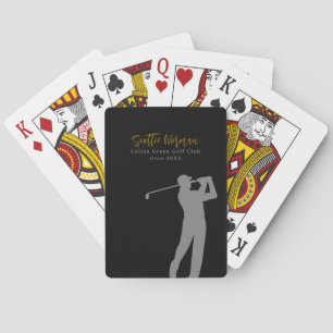 Golf Club Players   Man Playing Golf black Cards