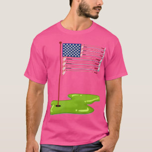 Golf Club Us Flag T-Shirt