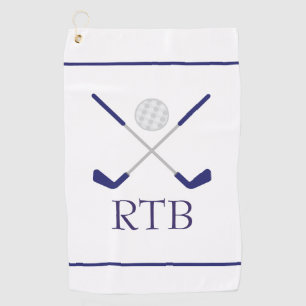 Golf Clubs and Ball Personalised Golf Towel