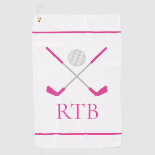 Golf Clubs and Ball Personalised Golf Towel