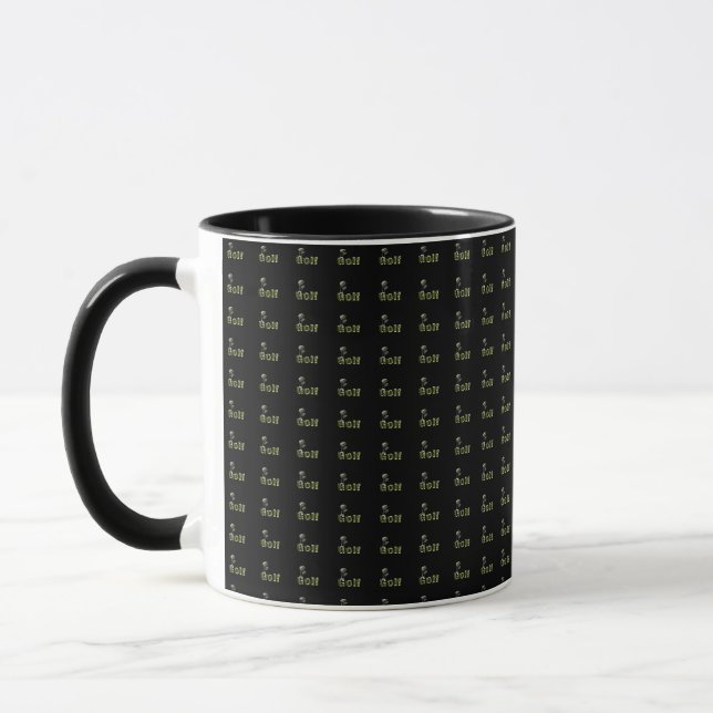 Golf Clubs And Dimensional Logo, Mug (Left)