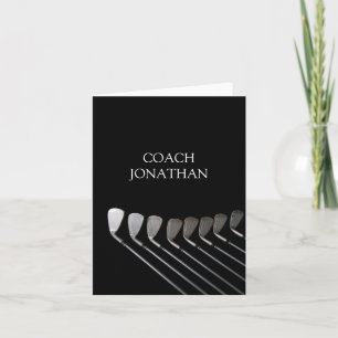 Golf Clubs Art Golf Coach Name For Golf Players Card