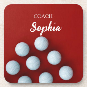 Golf Clubs Art Golf Coach Name For Golf Players Coaster