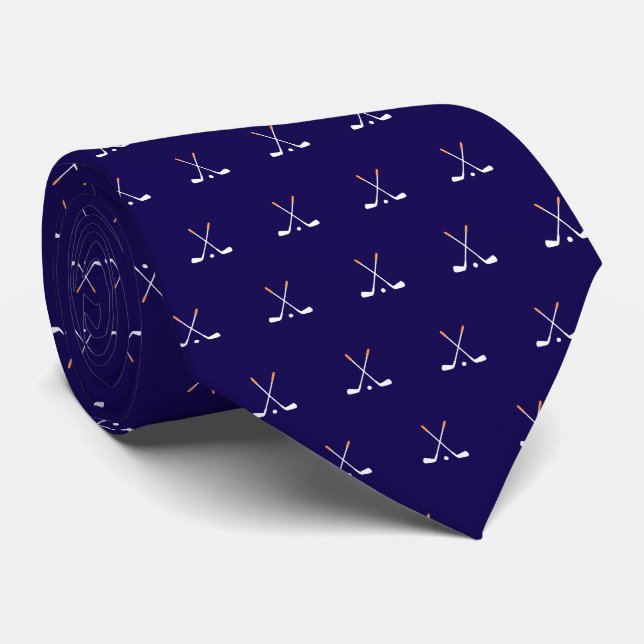 Golf Clubs Dark Blue Tie (Rolled)