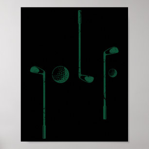 Golf Clubs Golf Written With Clubs For Golf Lovers Poster