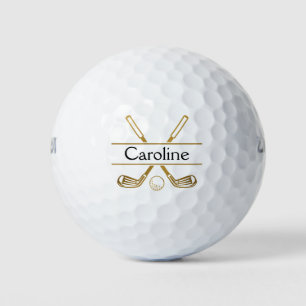 Golf Clubs Monogram Gold Golf Balls