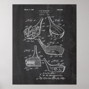 Golf Clubs Patent Poster