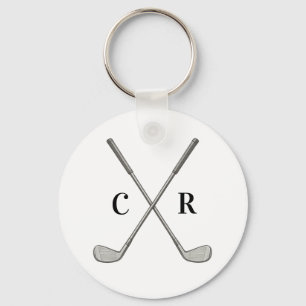 Golf Clubs Personalized Key Ring