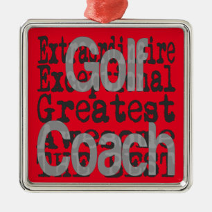 Golf Coach Extraordinaire Metal Tree Decoration