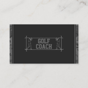 Golf Coach Instructor Teacher Lessons Instruction  Business Card