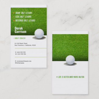 Golf Coach | Professional Golf Instructor Lesson Business Card