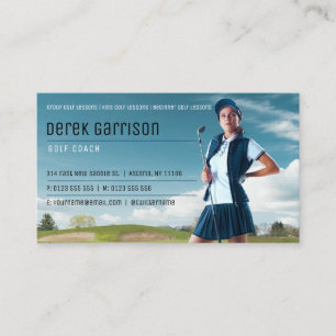Golf Coach   Professional Golf Instructor Lesson Business Card