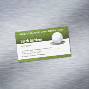 Golf Coach Professional Golf Instructor Lesson Magnetic Business Card