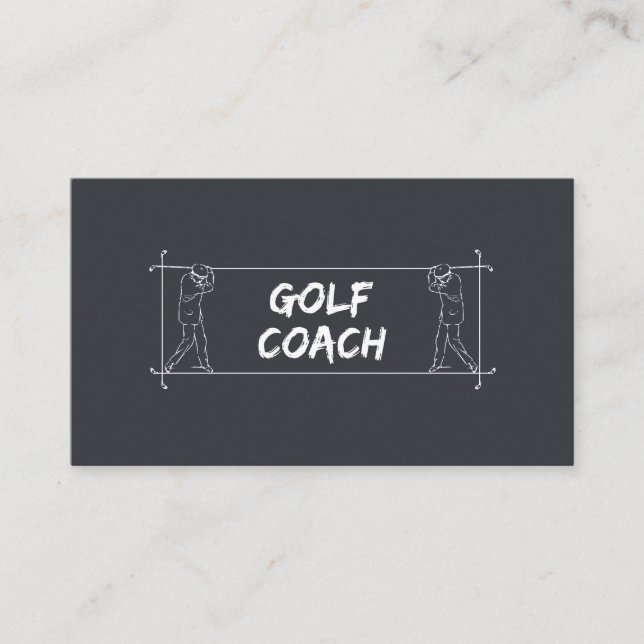 Golf Coach Teacher Lessons Instruction Instructor  Business Card (Front)