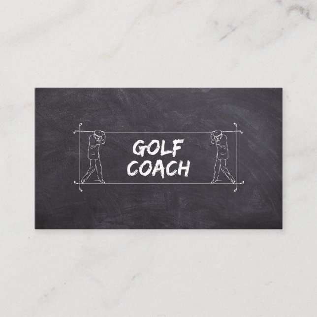 Golf Coach Teacher Lessons Instructor Instruction  Business Card (Front)