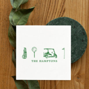 Golf Cocktail Napkin
