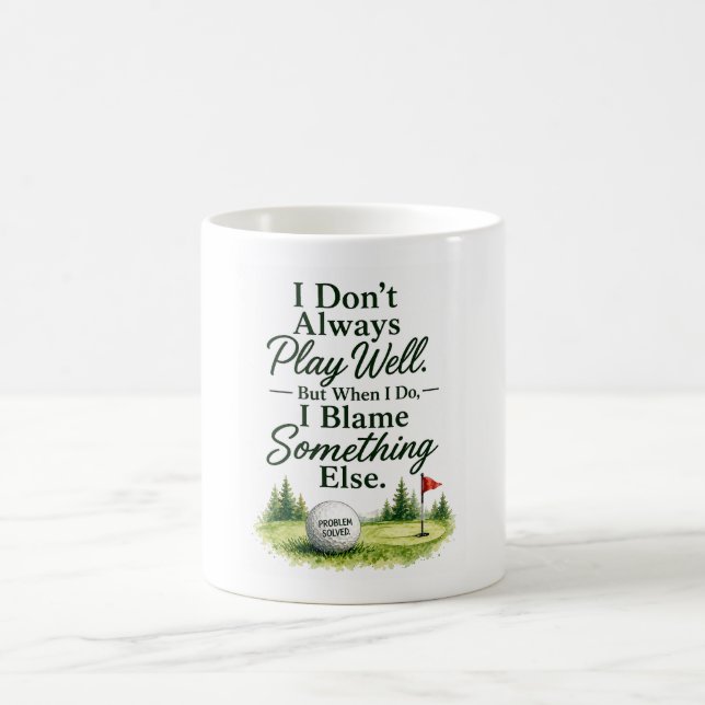 Golf Coffee Mug Golfer Humour Gift Golf Saying (Center)