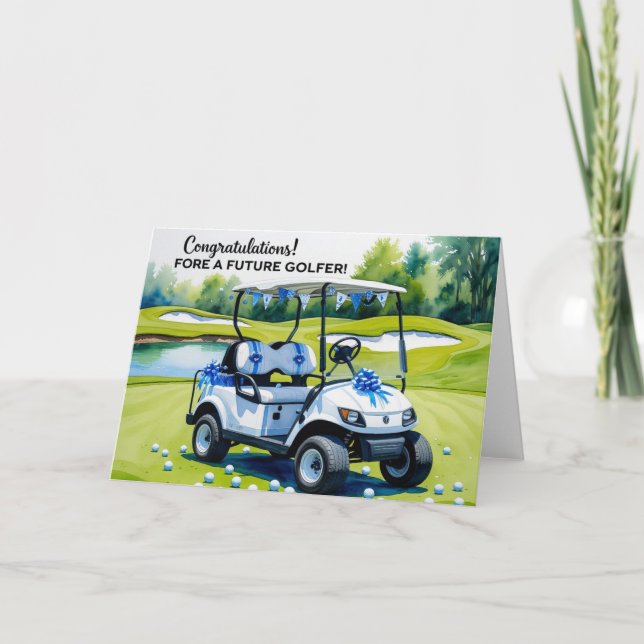 Golf Congratulations for Baby Boy  Card (Front)