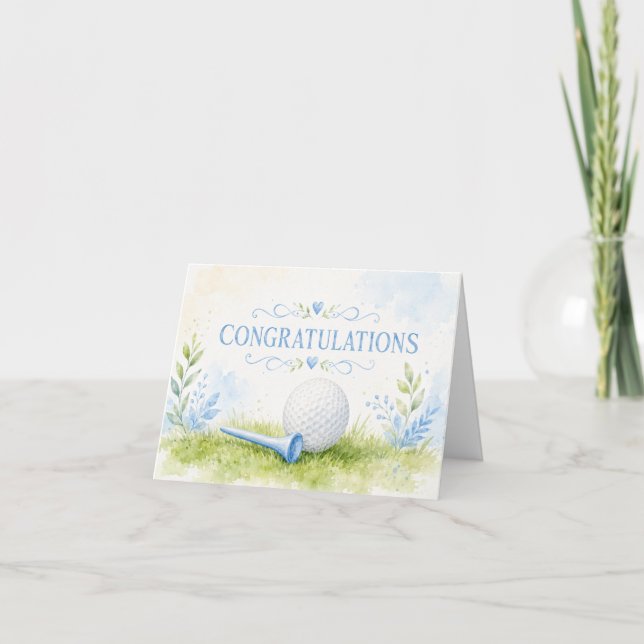 Golf Congratulations for Baby Golfer It's Boy Card (Front)