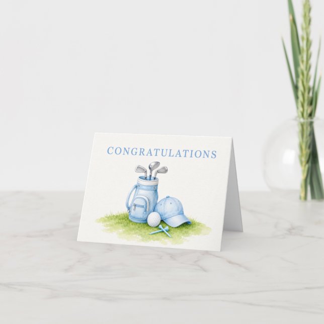 Golf Congratulations for Baby Golfer It's Boy Card (Front)