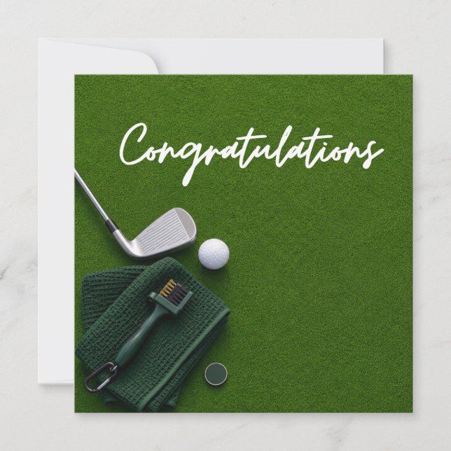 Golf Congratulations for golfer  (Front)