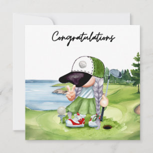Golf Congratulations Golf Card for Lady Golfer