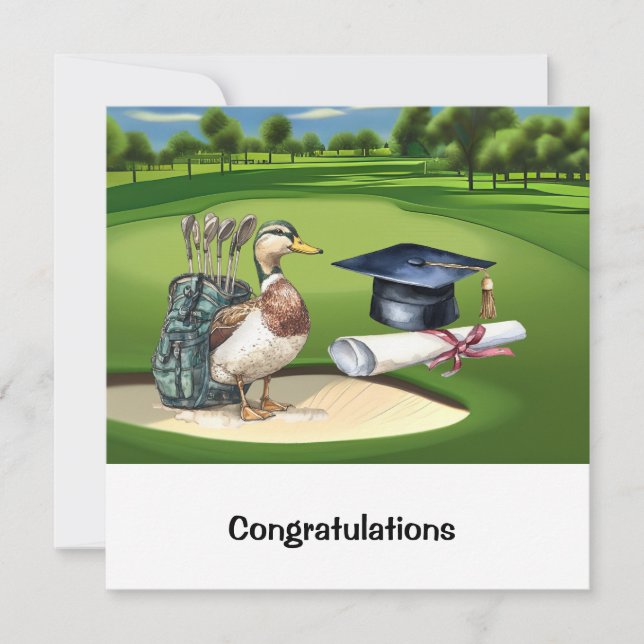 Golf Congratulations Graduate Card (Front)
