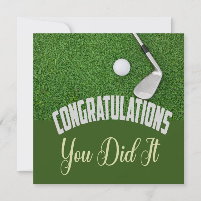 Golf Congratulations you did it for golfer (Front)