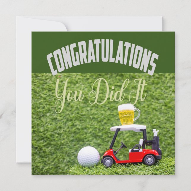 Golf Congratulations you did it for golfer (Front)