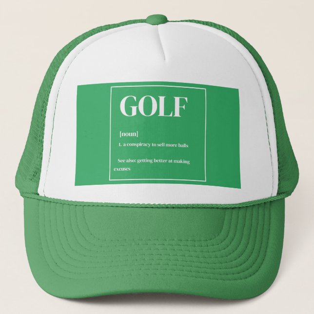 Golf Conspiracy  Trucker Hat (Front)