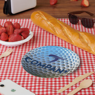 Golf Corporate Branded Custom Company Logo Paper Plate