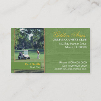 Golf Country Club Business Card