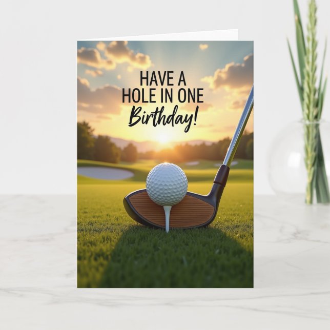 Golf Course Birthday Card (Front)