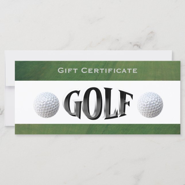 Golf Course Business Gift Certificate (Front)