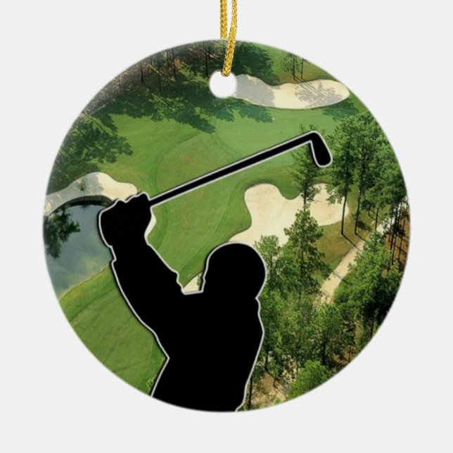 Golf Course Ceramic Tree Decoration (Front)