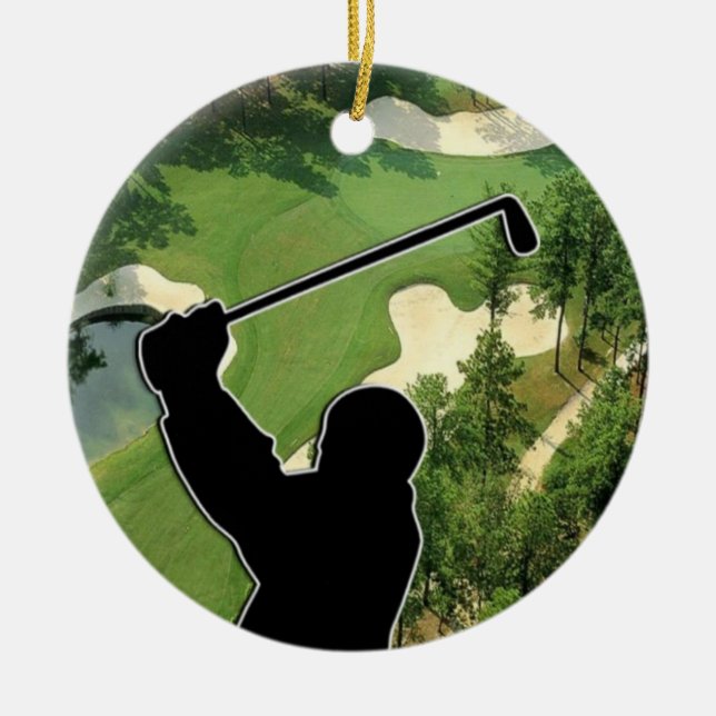 Golf Course Ceramic Tree Decoration (Front)