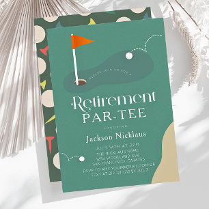 Golf Course Fairway Flag Retirement Par-Tee Invitation