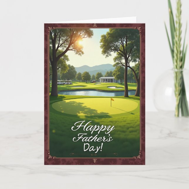 Golf Course Fathers Day Card (Front)