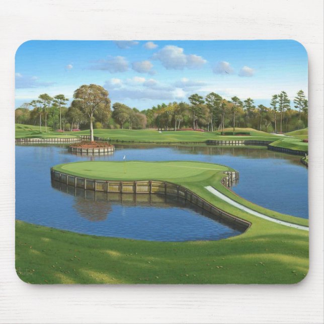 Golf course greeens background mouse pad (Front)