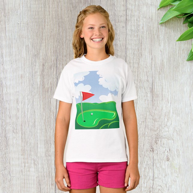 Golf Course Green Girls T-Shirt (Creator Uploaded)