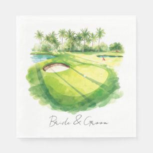 Golf course heart shape napkin