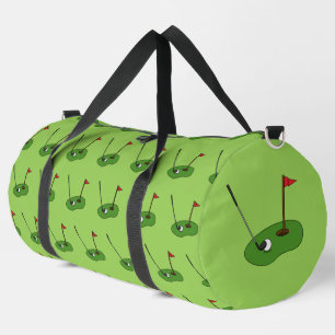 Golf Course Hole with Flag Pattern Duffle Bag